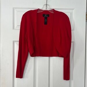 Nina Leonard Bold Red Knit Top